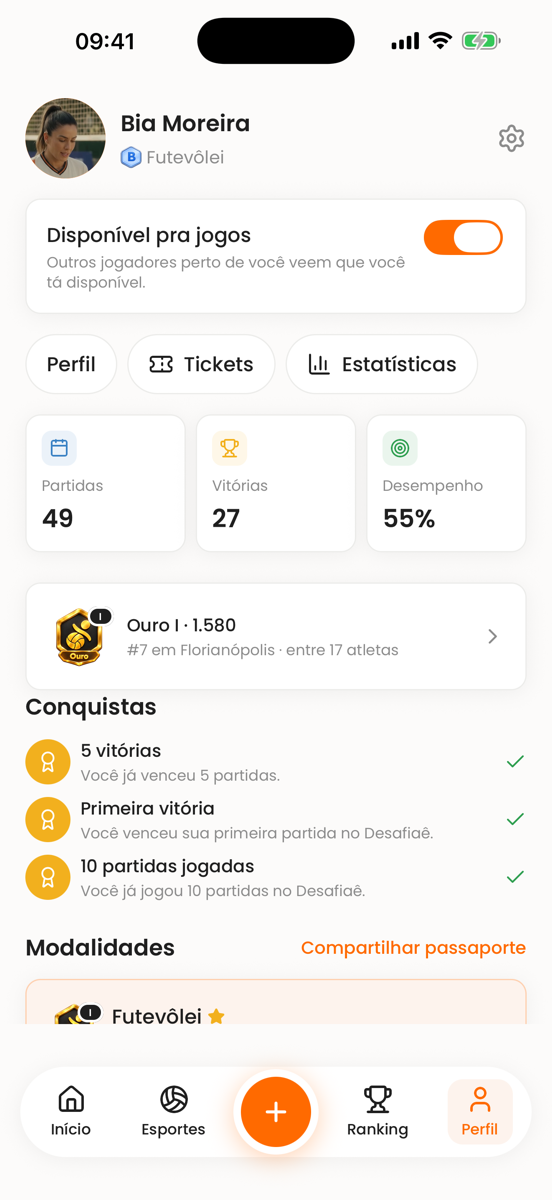 Perfil do jogador